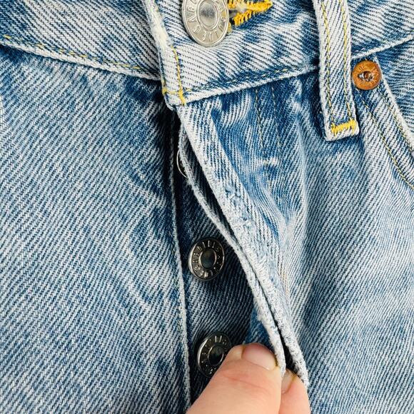 AGOLDE Parker Vintage High Rise Cutoff Denim Shorts Size 24 Summer Staple - Picture 4 of 7